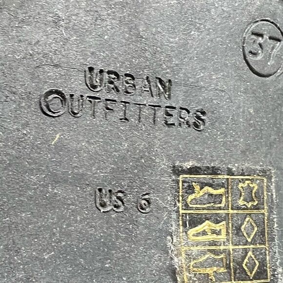 Urban Outfitters Leather Ankle Boots  Black Lace up Size 6 - Picture 8 of 11